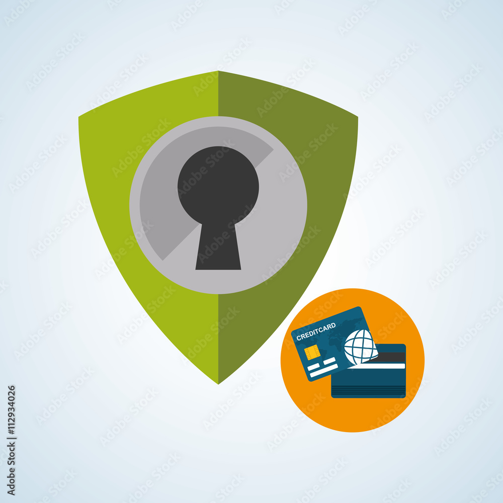 Security System design. Protection icon. Isolated illustration, vector Security System design. Protection icon. Isolated illustration, vector
