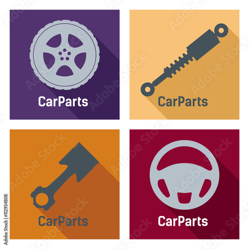 CarParts - icon - color - simple