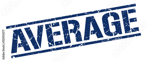average blue grunge square vintage rubber stamp