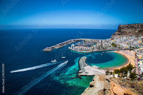 Puerto de Mogan town on the coast of Gran Canaria, Spain. photo