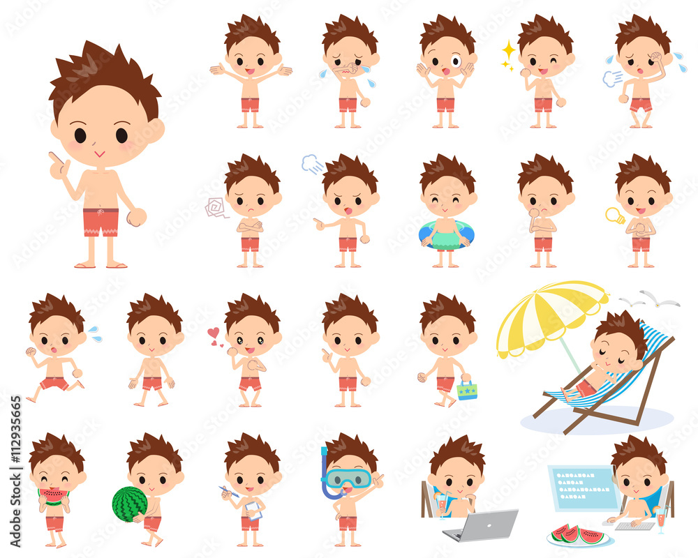 boy red Swimwear style boy red Swimwear style