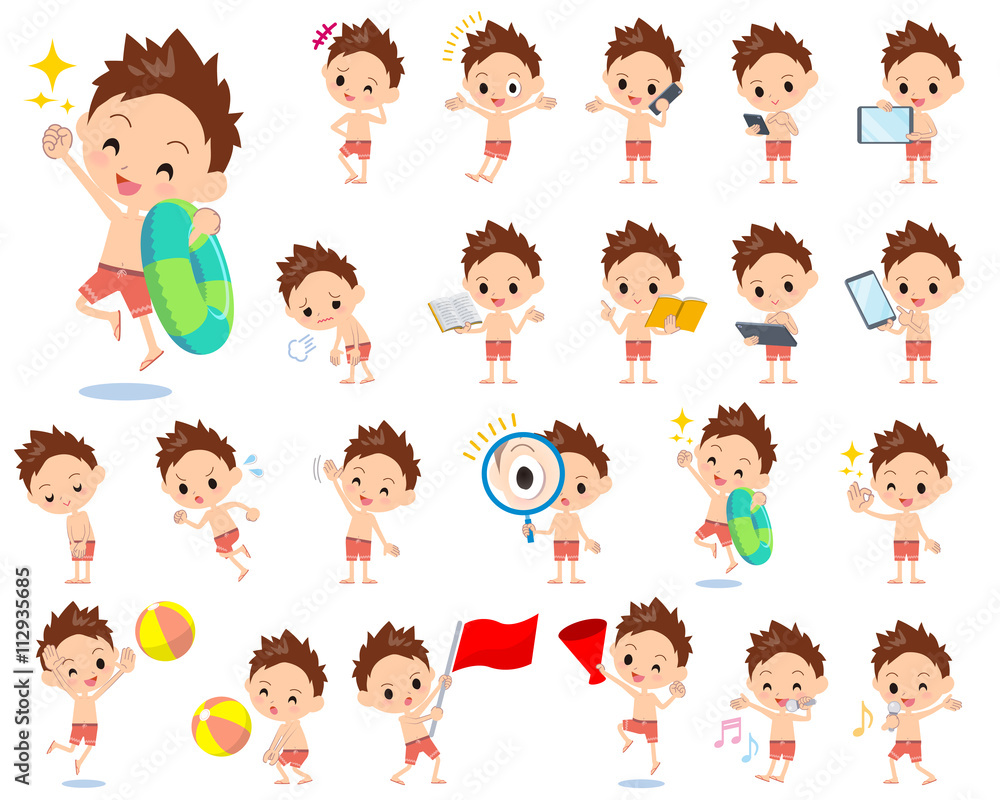 boy red Swimwear style 2 boy red Swimwear style 2