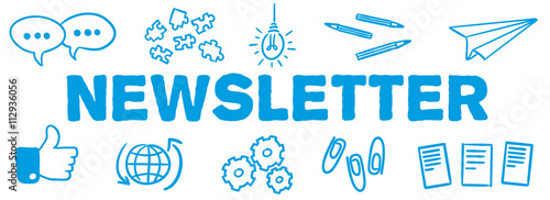 Stick Figure Series Banner Blue / Newsletter