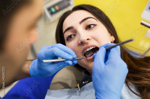 The patient at the dentist.