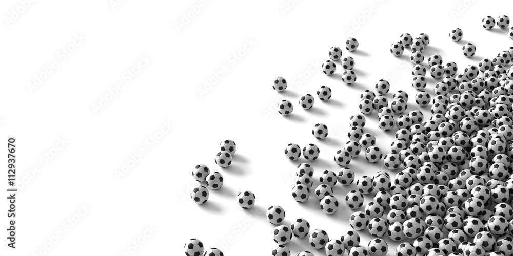 Soccer ball background, 3d rendering