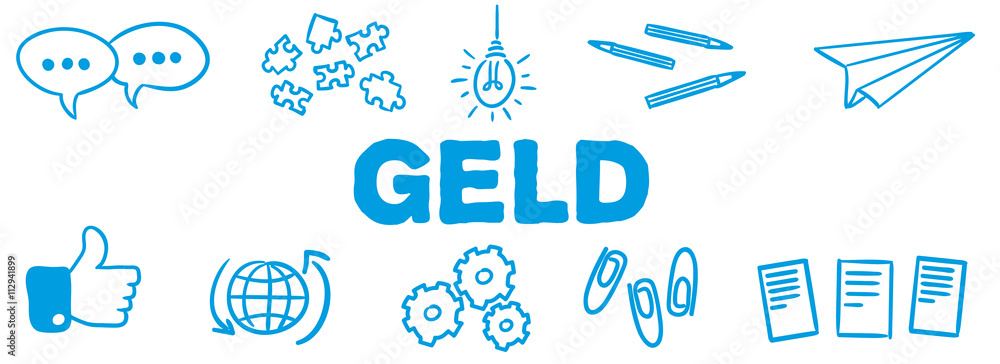 Stick Figure Series Banner Blue / Geld Stick Figure Series Banner Blue / Geld