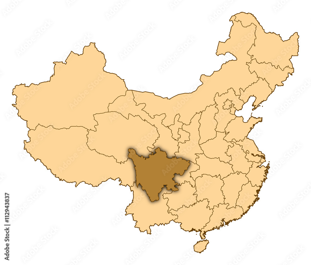 Map - China, Sichuan