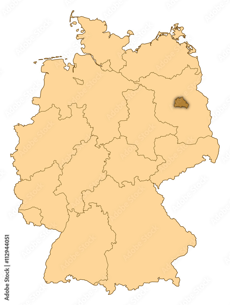 Obraz premium Map - Germany, Berlin