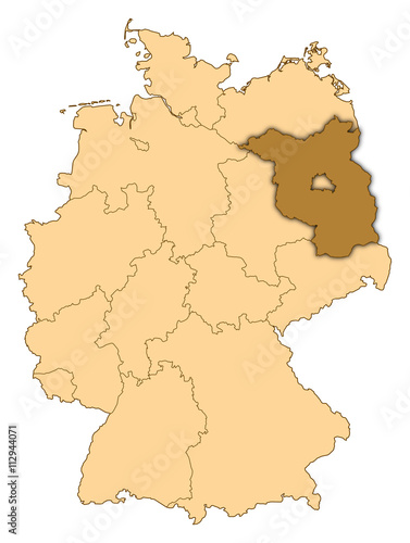 Map - Germany  Brandenburg