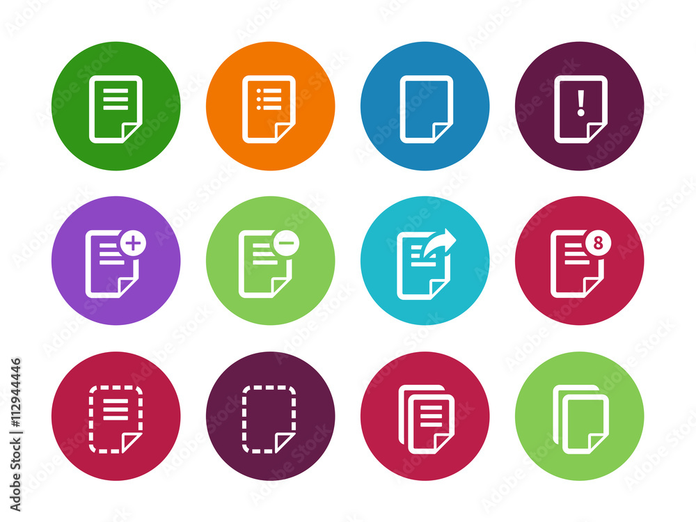 Notepad Document file and Note circle icons. Notepad Document file and Note circle icons.
