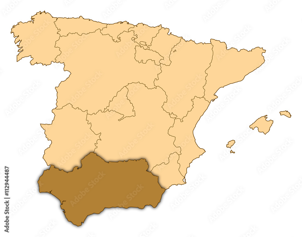 Map - Spain, Andalusia