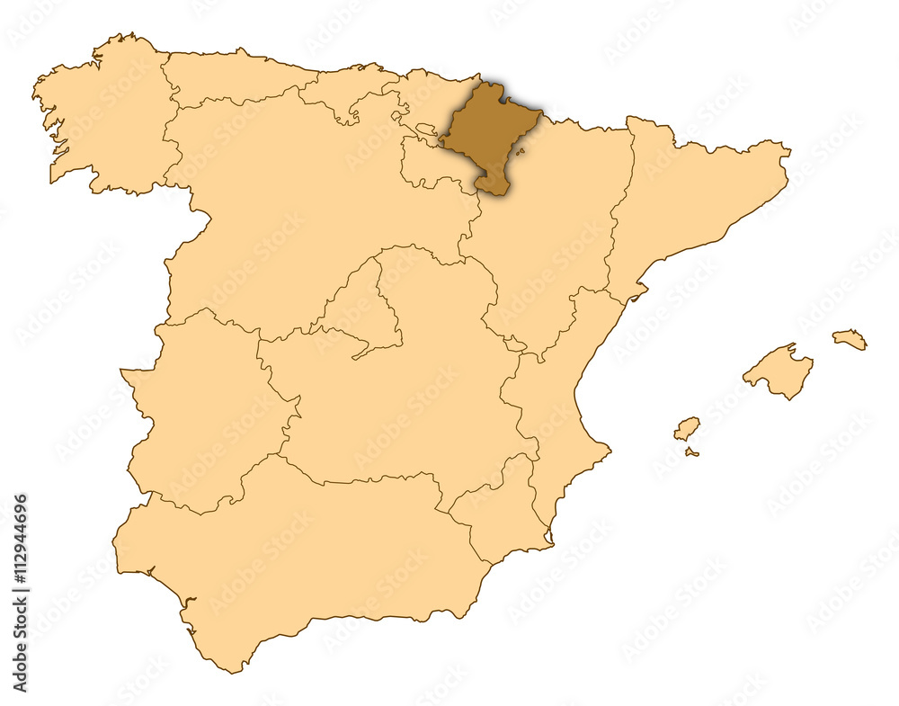 Map - Spain, Navarre