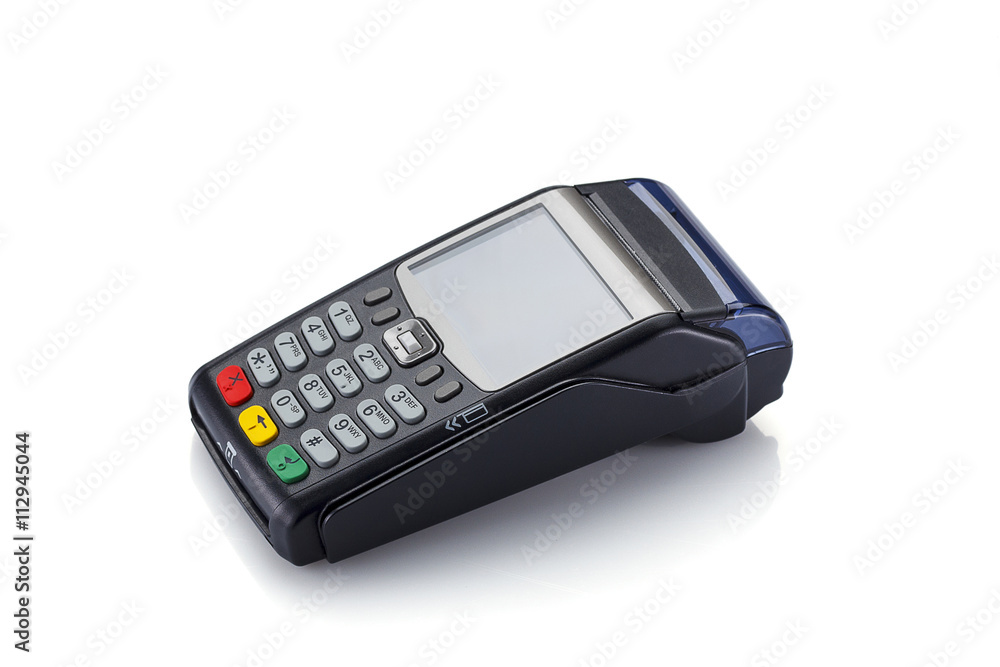Credit card machine isolated on white background Credit card machine isolated on white background
