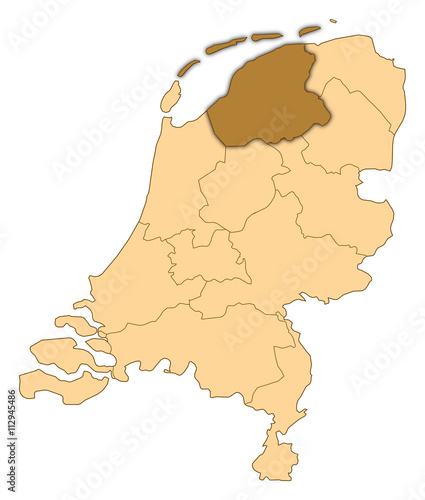 Map - Netherlands  Friesland