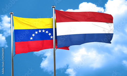 Free Download Venezuela flag with Netherlands flag, 3D rendering - GFXLoad