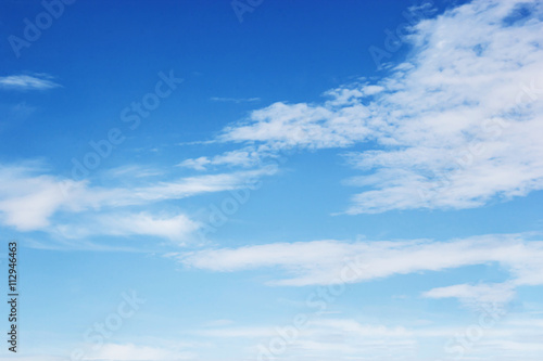 Fantastic soft white clouds against blue sky background © phatthanit