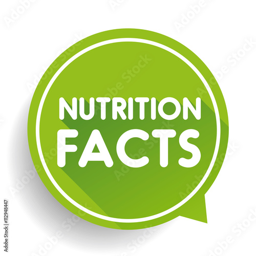 Nutrition facts label vector