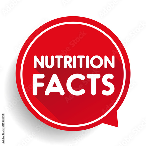 Nutrition facts label vector
