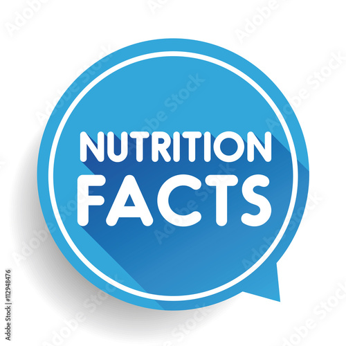 Nutrition facts label vector