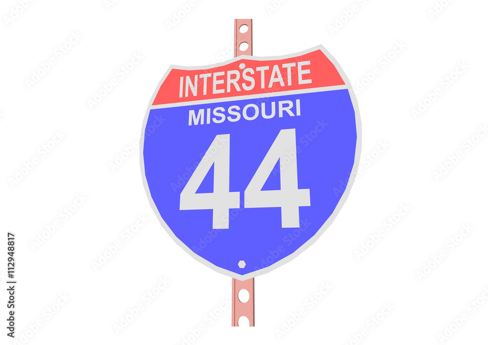 Interstate highway 44 road sign in Missouri Interstate highway 44 road sign in Missouri