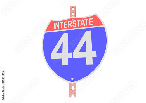 Interstate highway 44 road sign in