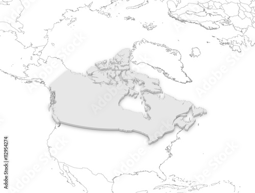 Map - Canada - 3D-Illustration