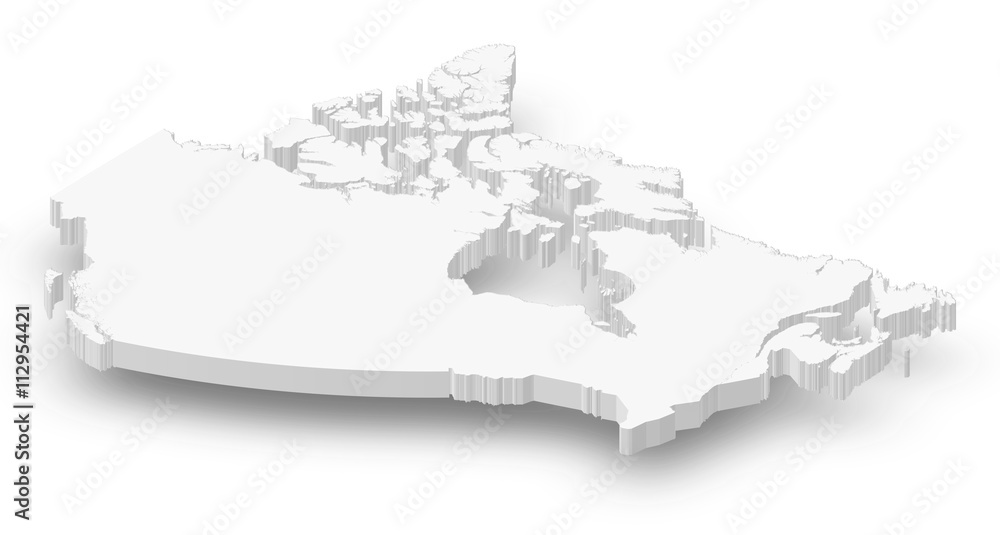 Map - Canada - 3D-Illustration
