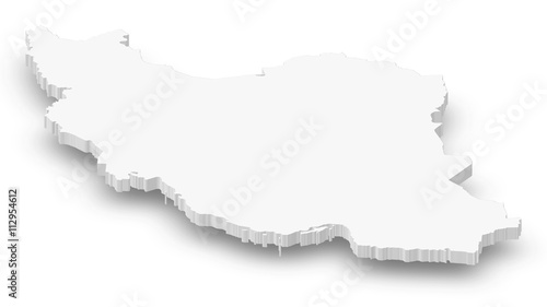 Map - Iran - 3D-Illustration