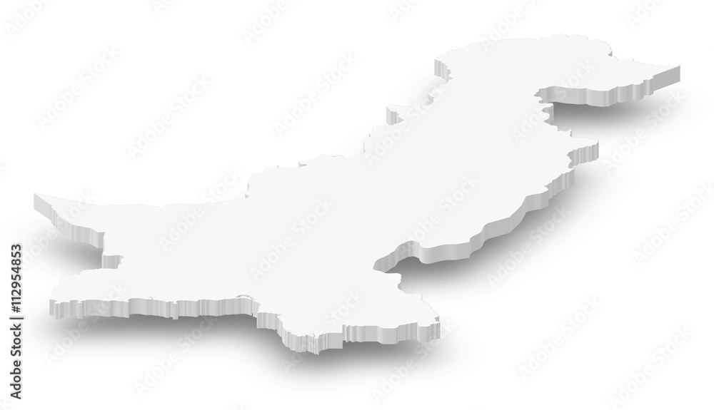 Map - Pakistan - 3D-Illustration