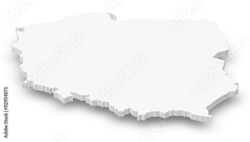 Map - Poland - 3D-Illustration
