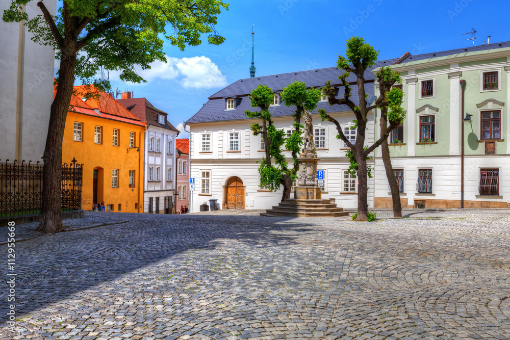 Streets in the old town of Olomouc, Czech Republic.