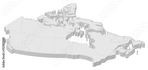 Map - Canada - 3D-Illustration