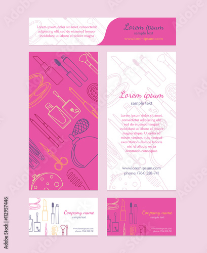 Beauty salon - brochure, business card, banners.