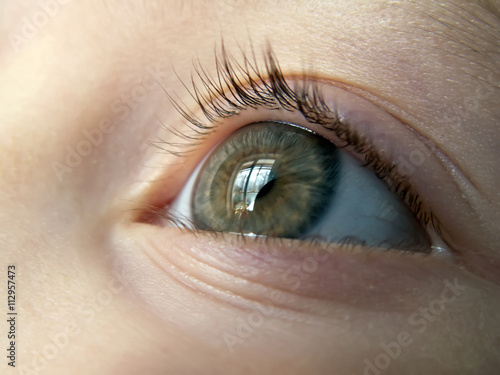 Eye of the child close-up