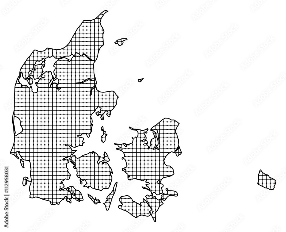 Obraz premium Map - Danmark