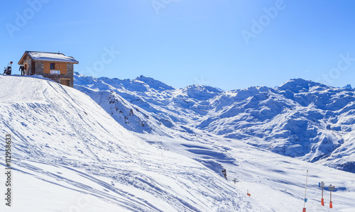 Valley view of Val Thorens. France