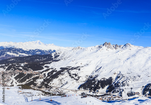 Val Thorens ski resort in the French ALps. Village Menuires