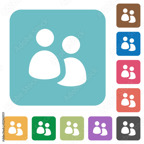 Flat user group icons