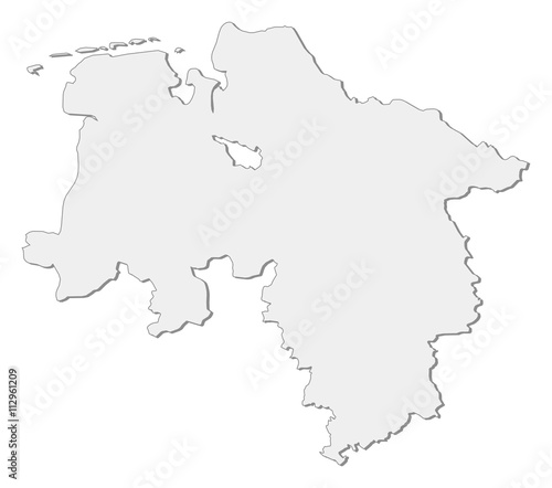 Map - Lower Saxony  Germany 