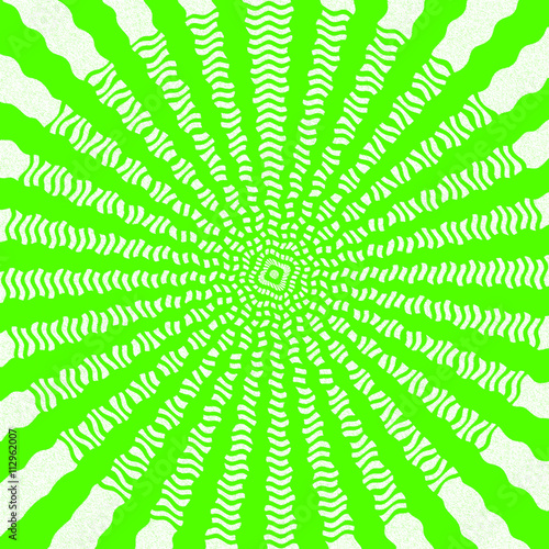 Green funny sunburst background