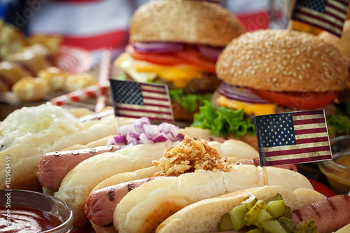 American holiday 4th of July - Picnic Table