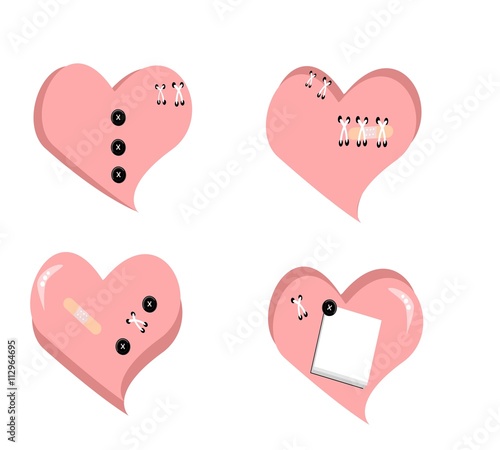 set de corazones 