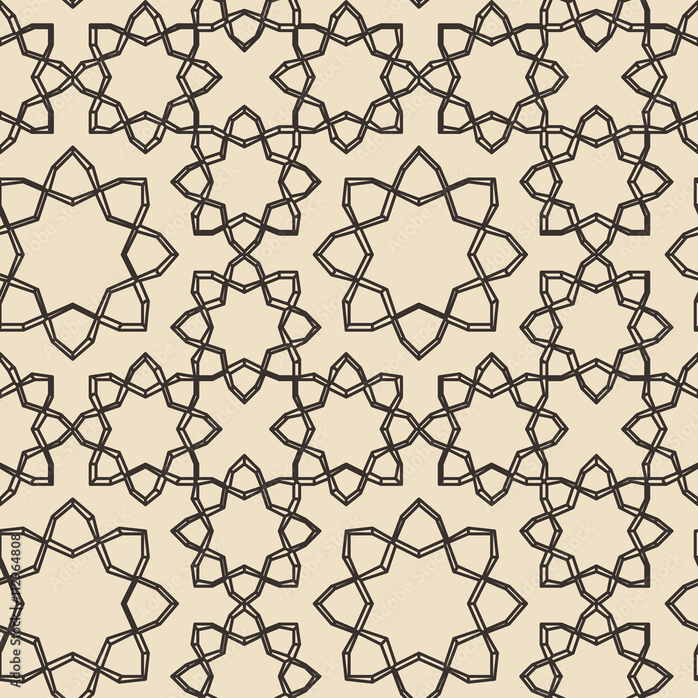 Fototapeta premium Arabic pattern vintage style. Traditional east geometric decorative background.