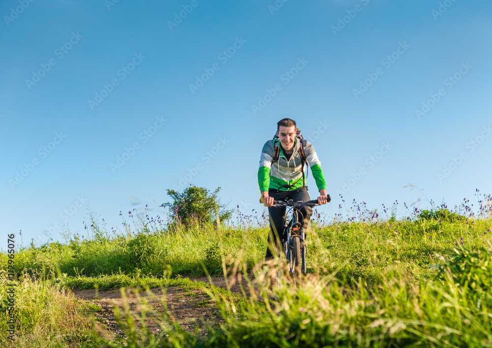 cyclist in motion