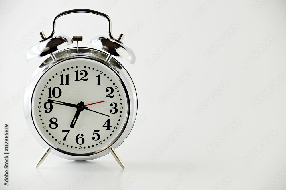 Alarm Clock on plain white background Alarm Clock on plain white background