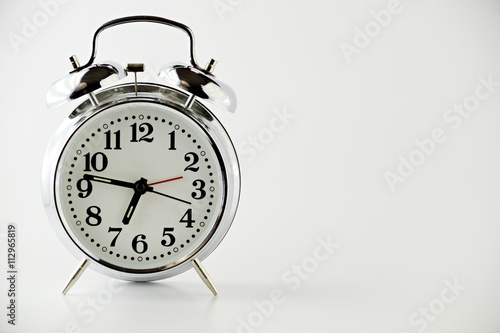 Alarm Clock on plain white background