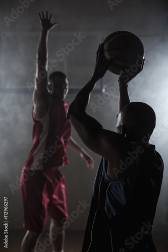 Portrait of two men playing basketball © WavebreakmediaMicro