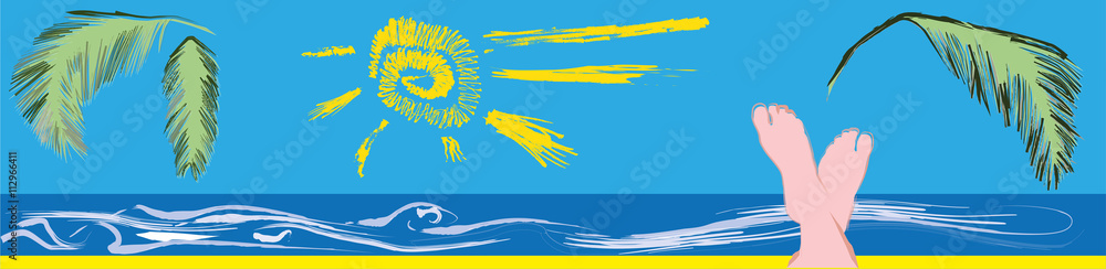 Obraz premium Strandzeichnung