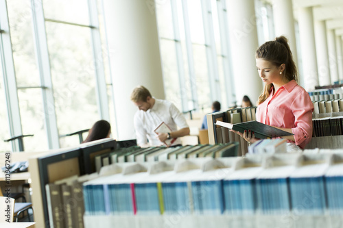 Young students in the library