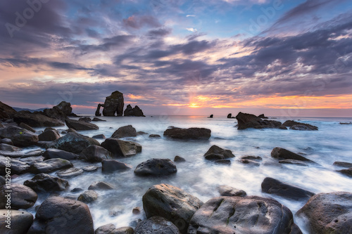 Sunset at the Cathedral in San Juan de Gaztelugatze © aruizhu